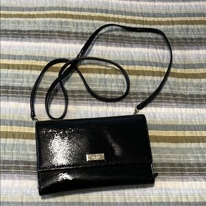 Kate Spade Black Crossbody Bag with Metallic Accents